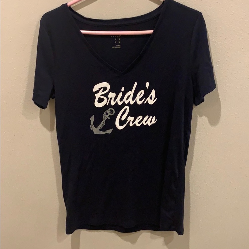 Navy Blue Brides Crew shirt